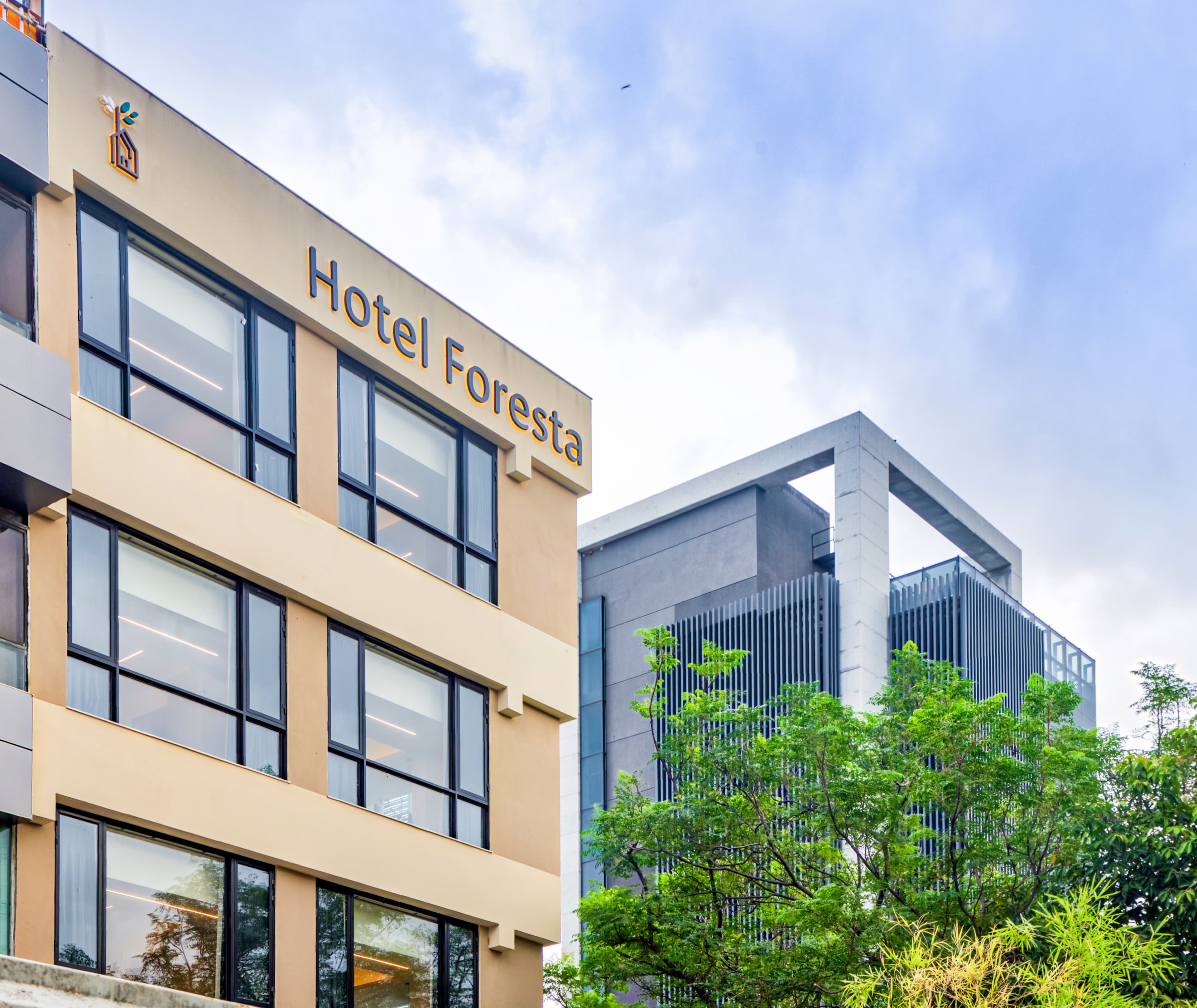 Hotel Foresta entrance and building facade